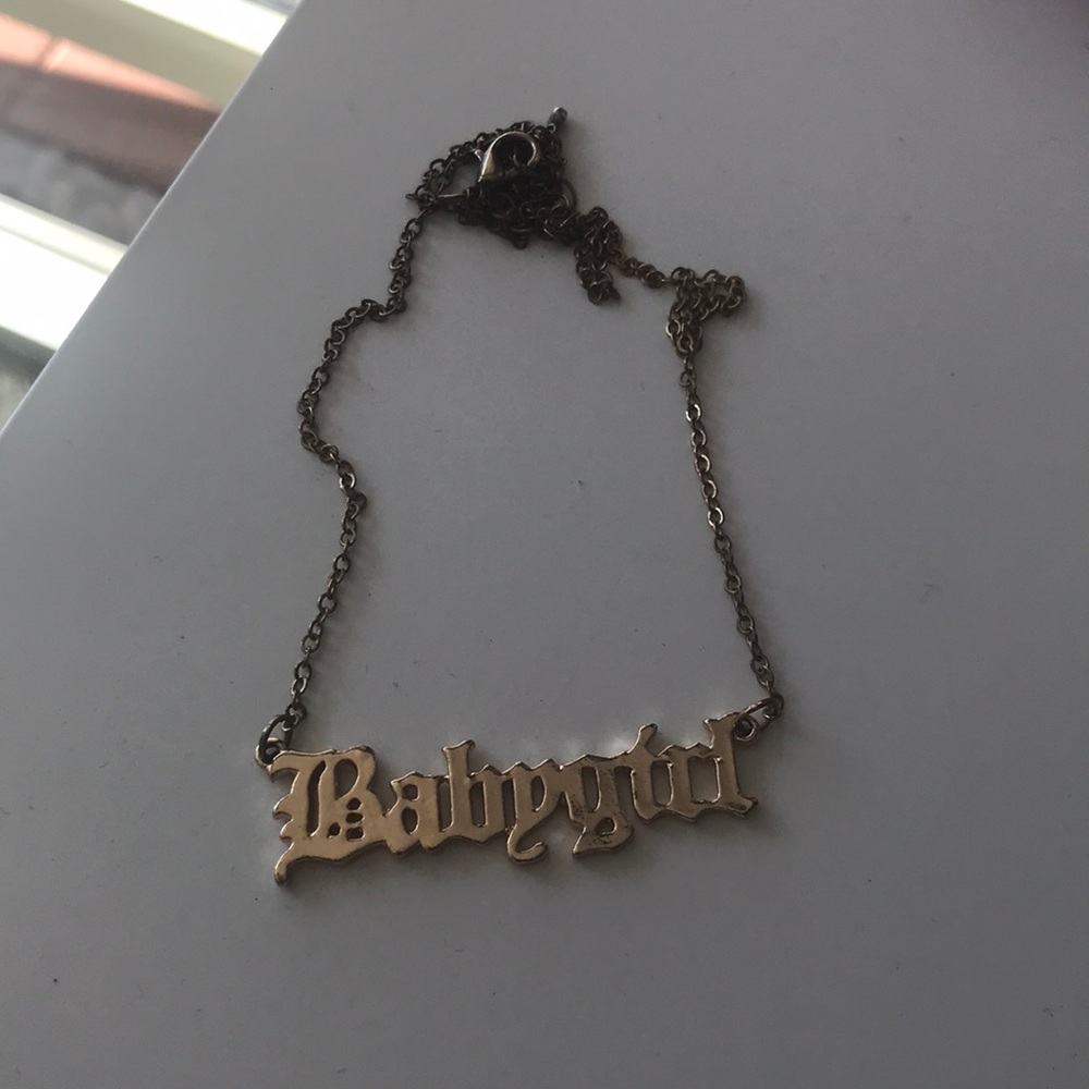 Babygirl gold necklace